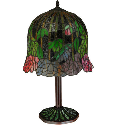 Meyda 23"H Tiffany Honey Locust Base Table Lamp '134540