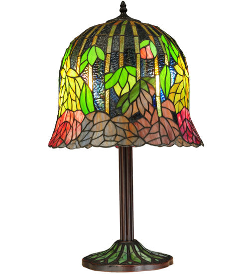 Meyda 23"H Tiffany Honey Locust Base Table Lamp '134540