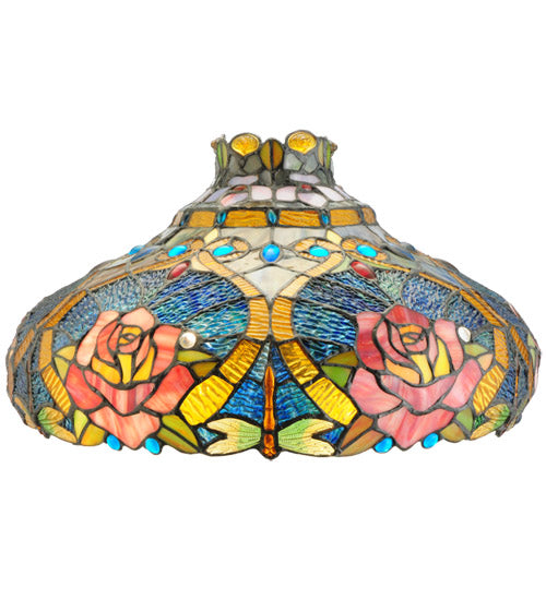 Meyda 26"H Dragonfly Rose Table Lamp '138108