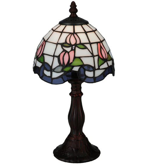 Meyda 14"H Roseborder Mini Lamp '139081