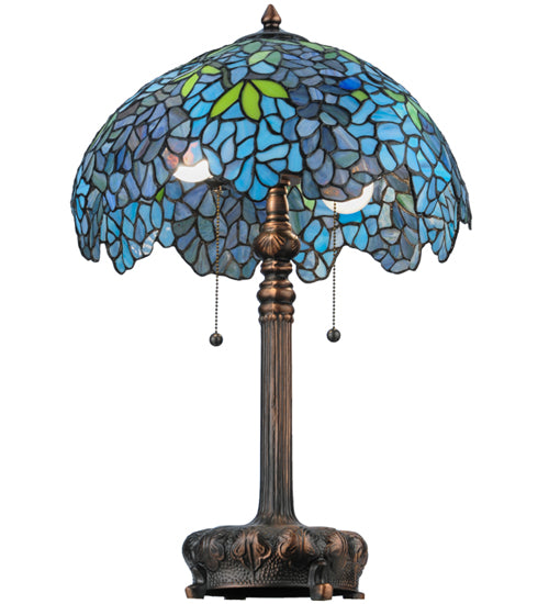 Meyda 25"H Tiffany Wisteria Table Lamp '139606