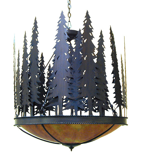 Meyda 30" Wide Tall Pines Inverted Pendant