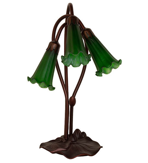 Meyda 16" High Green Pond Lily 3 Light Accent Lamp '14150