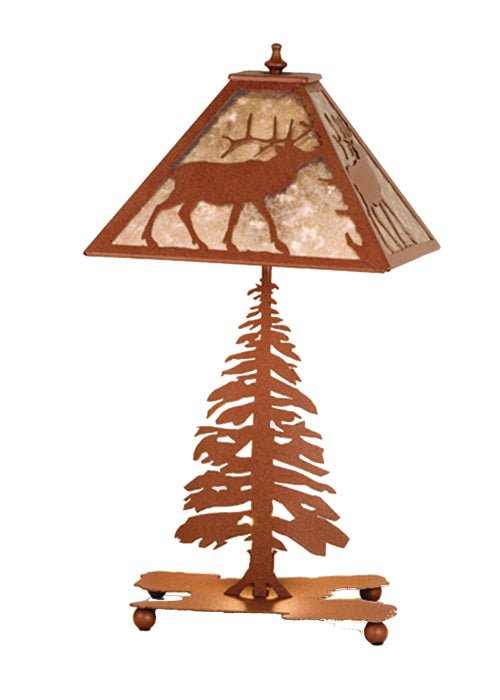 Meyda 21.5"H Lone Elk Table Lamp