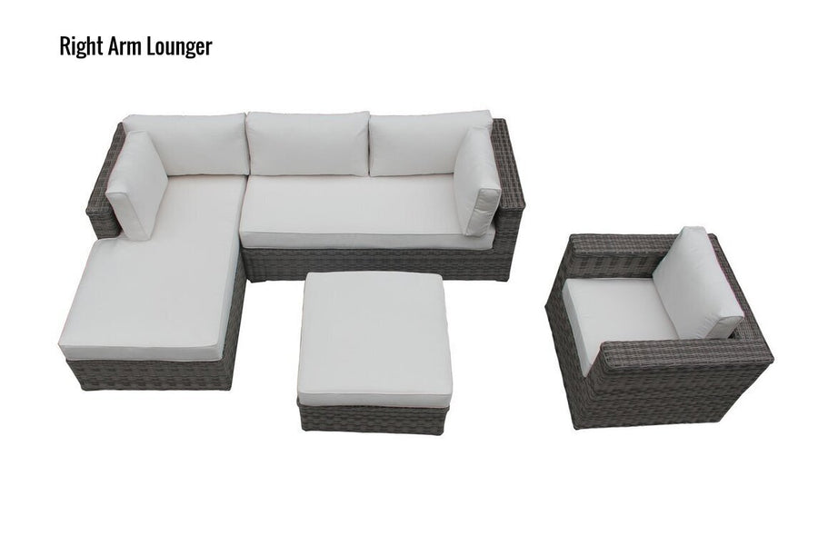 The Glacier Lounger Outdoor Patio Furniture w/Sunbrella