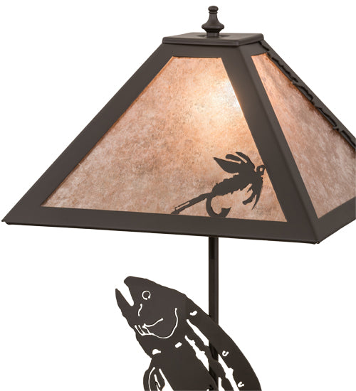 Meyda 21.5" High Leaping Trout Table Lamp