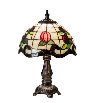 Meyda 12" High Roseborder Mini Lamp '19189