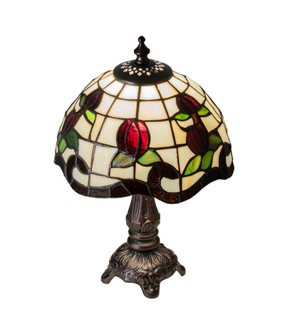 Meyda 12" High Roseborder Mini Lamp '19189