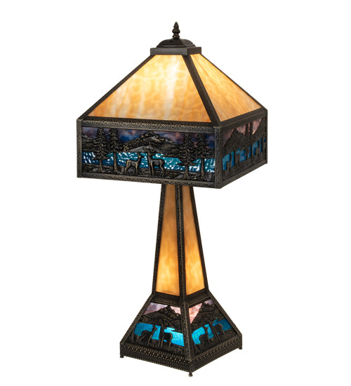Meyda 29" High Deer Lodge Lighted Base Table Lamp 19632
