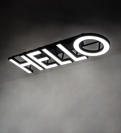 Meyda 81" Long Personalized Hello Illuminated Sign 227017