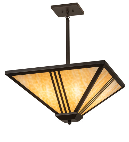 Meyda 24" Square Tres Lineas Mission Inverted Pendant