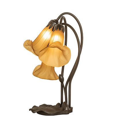 Meyda 16" High Amber Tiffany Pond Lily 3 Light Accent Lamp '251683