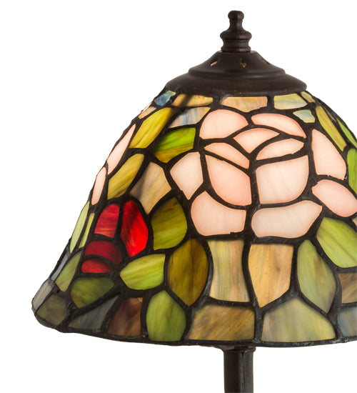 Meyda 12"H Tiffany Rosebush Mini Lamp '26488