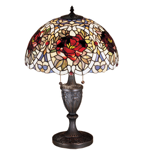 Meyda 24" High Renaissance Rose Table Lamp