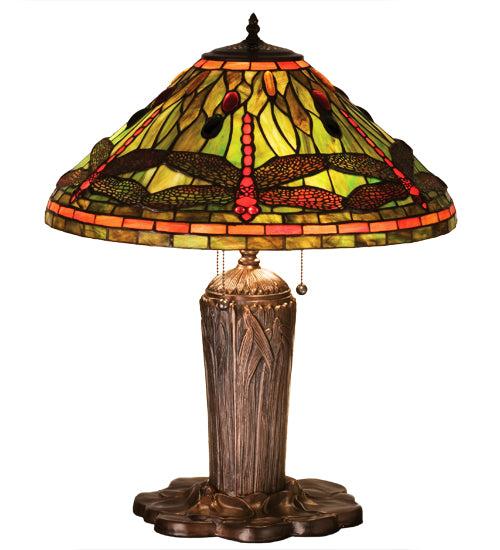 Meyda 25"H Tiffany Dragonfly Table Lamp
