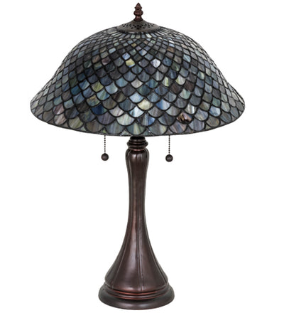 Meyda 23"H Tiffany Fishscale Table Lamp '28369