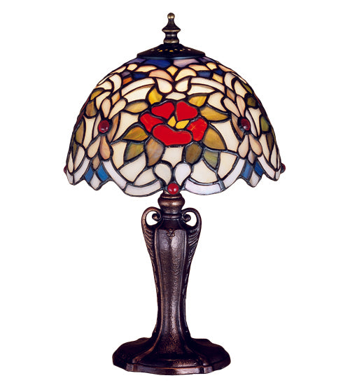 Meyda 13" High Renaissance Rose Mini Lamp '30313