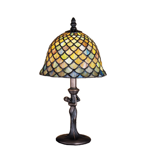Meyda 15"H Tiffany Fishscale Mini Lamp '30315