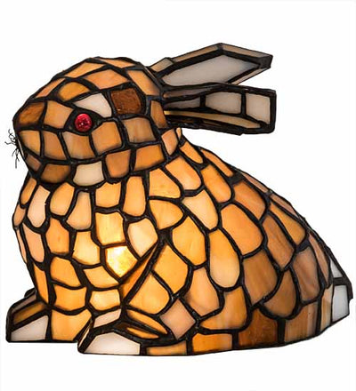 Meyda 7"H Tiffany Rabbit Honey Accent Lamp '36734