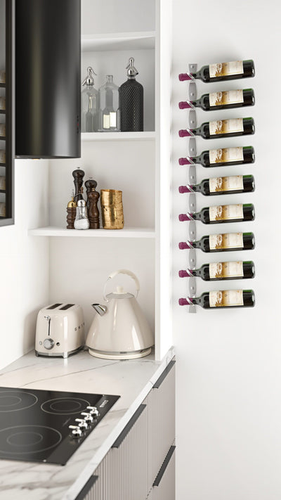 Vintageview Helix Single 45 (minimalist wall mounted metal wine rack kit)