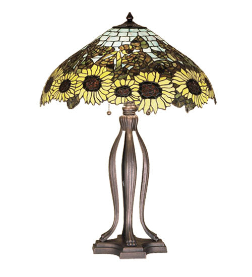 Meyda 30"H Wild Sunflower Table Lamp