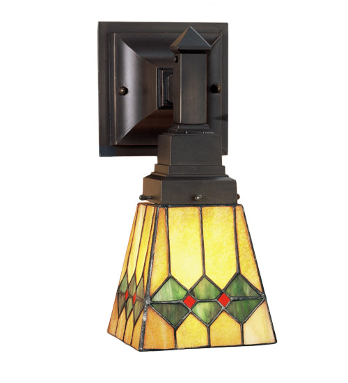 Meyda 5" Wide Martini Mission Wall Sconce '48189