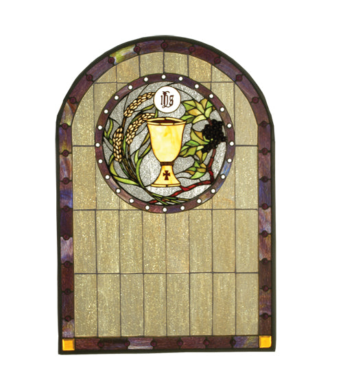 Meyda 22"W X 32"H Sacrament Stained Glass Window