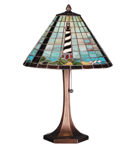 Meyda 21"H The Lighthouse on Cape Hatteras Table Lamp '69409