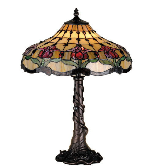 Meyda 19.5"H Colonial Tulip Table Lamp '82319