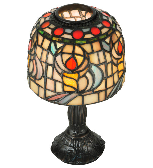 Meyda 9.25"H Tiffany Rosebud Candle Lamp '98478