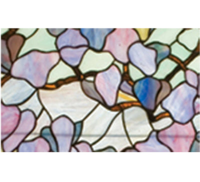 Meyda 22"W X 30"H Tiffany Magnolia & Iris Stained Glass Window '98589