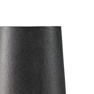 BENZARA Fin 18 Inch Cylindrical Metal Vase, Subtly Textured Antique Blackened Brown - BM283067