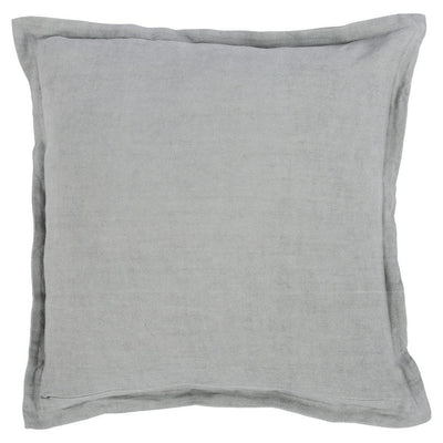 BENZARA Pixie 22 x 22 Square Soft Fabric Accent Throw Pillow, Flange Edges, Gray - BM283471