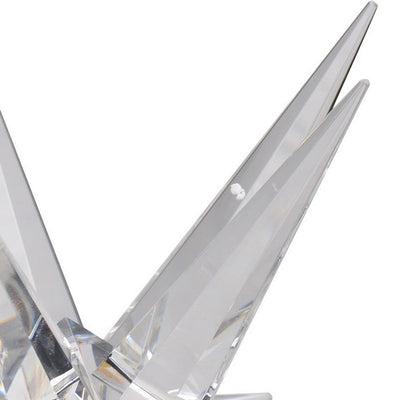 BENZARA 10 Inch Glass Star Accent Decor for Tabletop, Elegant Clear Crystalline - BM284971