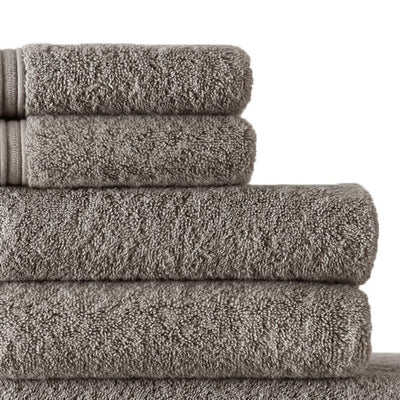BENZARA Gem 6 Piece Towel Set, Soft Turkish Cotton, Absorbent Texture, Dark Gray - BM287466