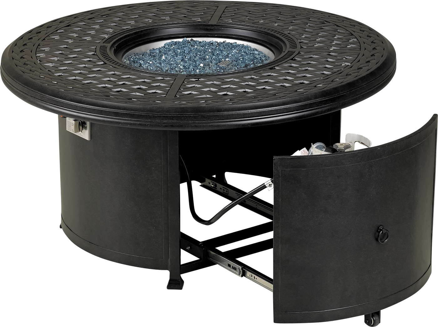 48" Windsor Series Round Fire Table w/ Built-In Burner Accessory