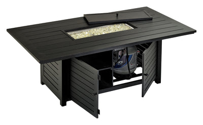 72" X 41" Regal Series Rectangle Chat Table w/ Fire Pit