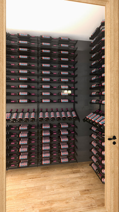 Vintageview Evolution Wine Wall Presentation Row (wall mounted metal wine rack)