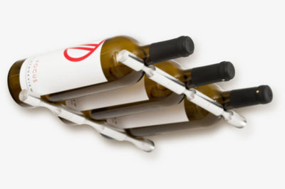 Vino Pins 3-bottle wine rack kit in milled aluminum