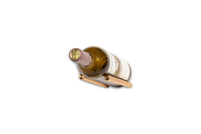Vino Rails for wood walls, 1 bottle wine rack in golden bronze finish