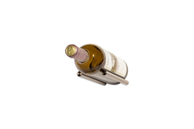 Vino Rails for wood walls, 1 bottle wine rack in gunmetal finish