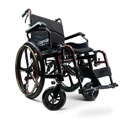 X-1 ComfyGO Lightweight Manual Wheelchair with Quick-Detach Wheels