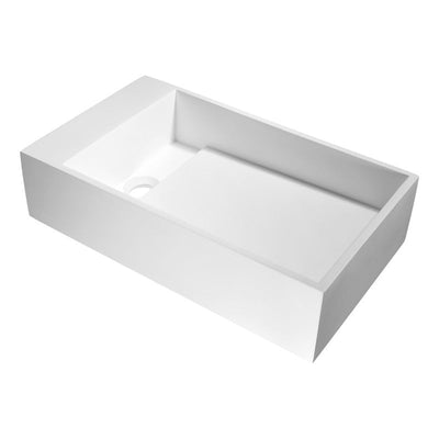 ANZZI Pascal Solid Surface Vessel Sink in Matte White LS-AZ520a