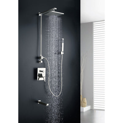 Byne 1-Handle 1-Spray Tub and Shower Faucet with Sprayer Wand in Polished Chrome SH-AZ013