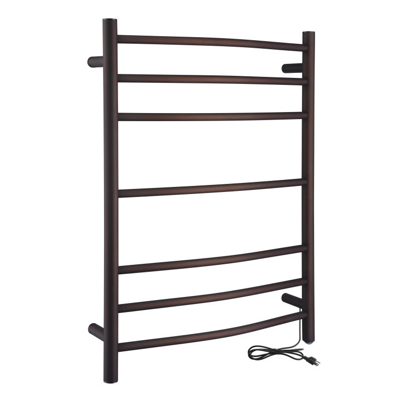 TW-AZ027ORB - ANZZI Gown 7-Bar Stainless Steel Wall Mounted Towel Warmer in Oil Rubbed Bronze
