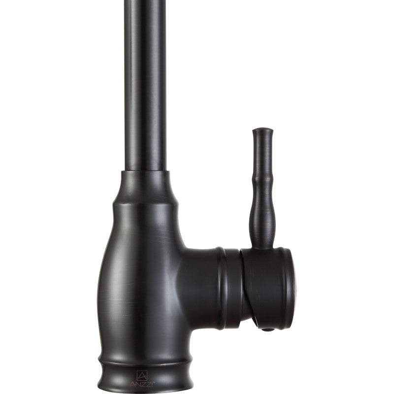 Bell Single-Handle Pull-Out Sprayer Kitchen Faucet in Oil Rubbed Bronze KF-AZ215ORB