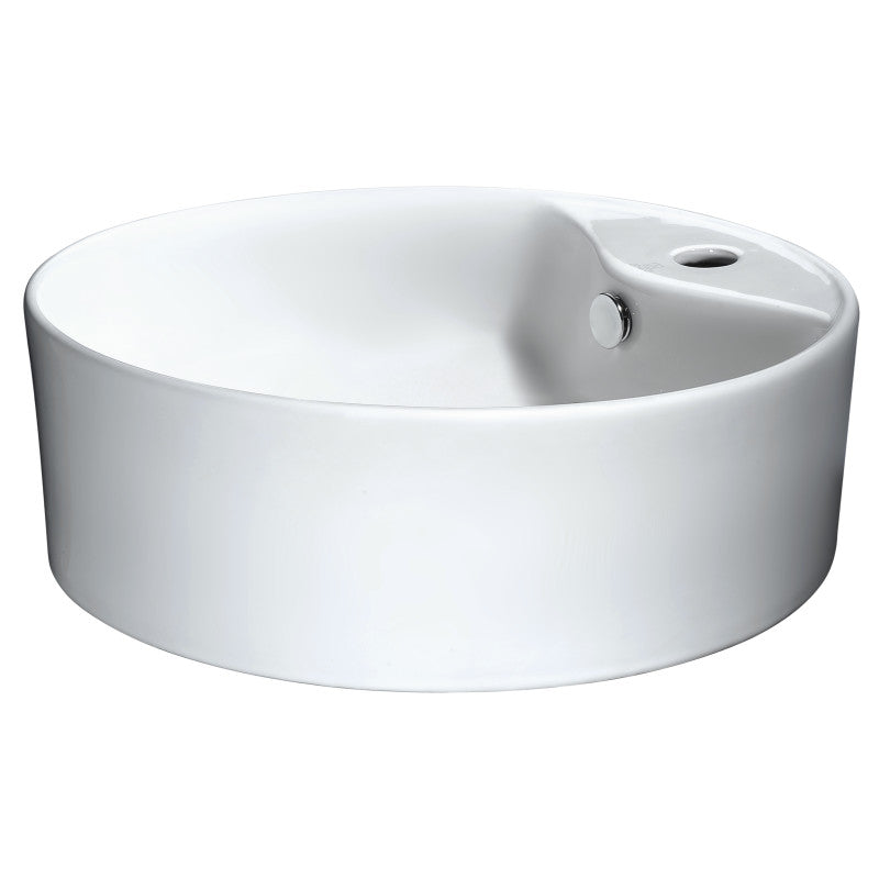 ANZZI Vitruvius Series Ceramic Vessel Sink in White LS-AZ129