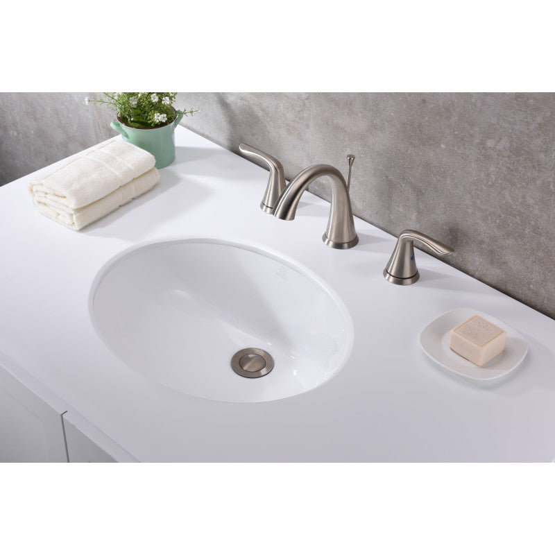 ANZZI Rhodes Series 21.5 in. Ceramic Undermount Sink Basin in White LS-AZ109