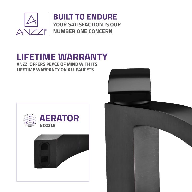 ANZZI Revere Series Single Hole Single-Handle Low-Arc Bathroom Faucet L-AZ037