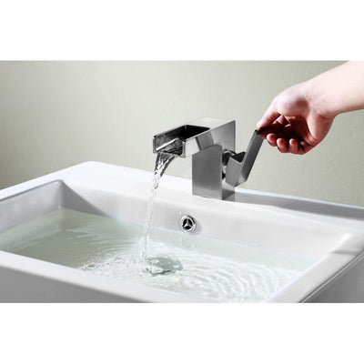 ANZZI Zhona Series Single Hole Single-Handle Low-Arc Bathroom Faucet in Brushed Nickel KF-AZ127
